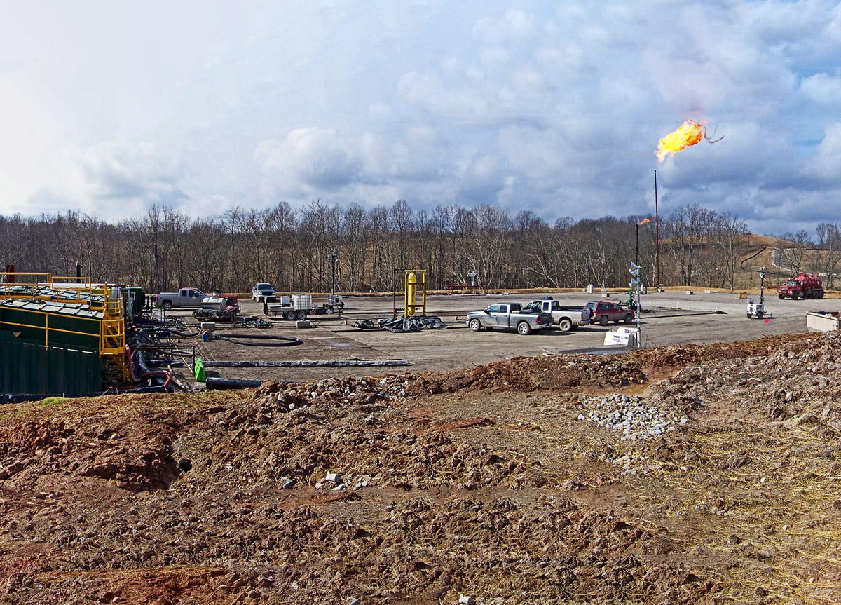 Drill Pad and Pit in Ritchie County, WV